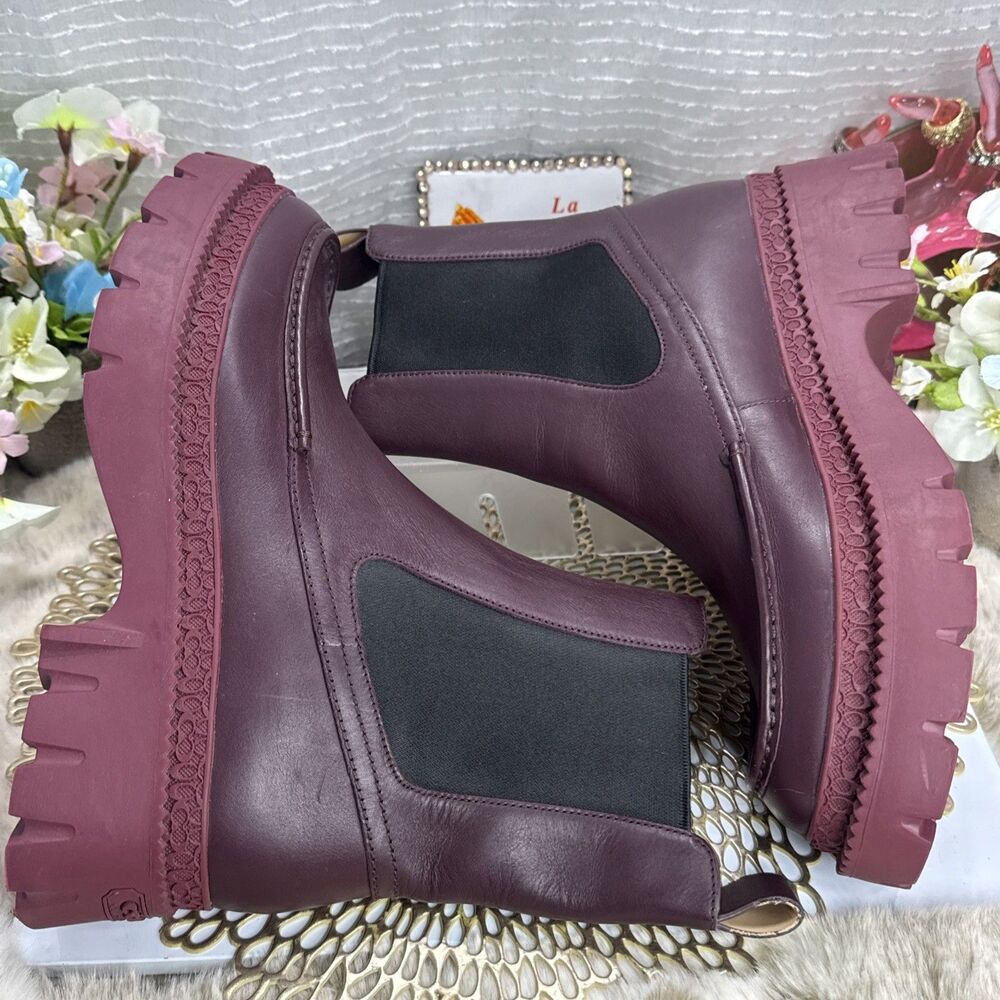 (F2)Coach Joey Bootie Leather Women’s DARK CRANBERRY,Size 9.5 B/40 MSRP: $275.00 - Picture 14 of 16